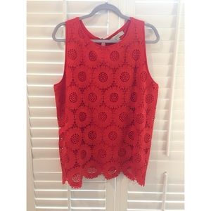 New, LOFT lace tank top